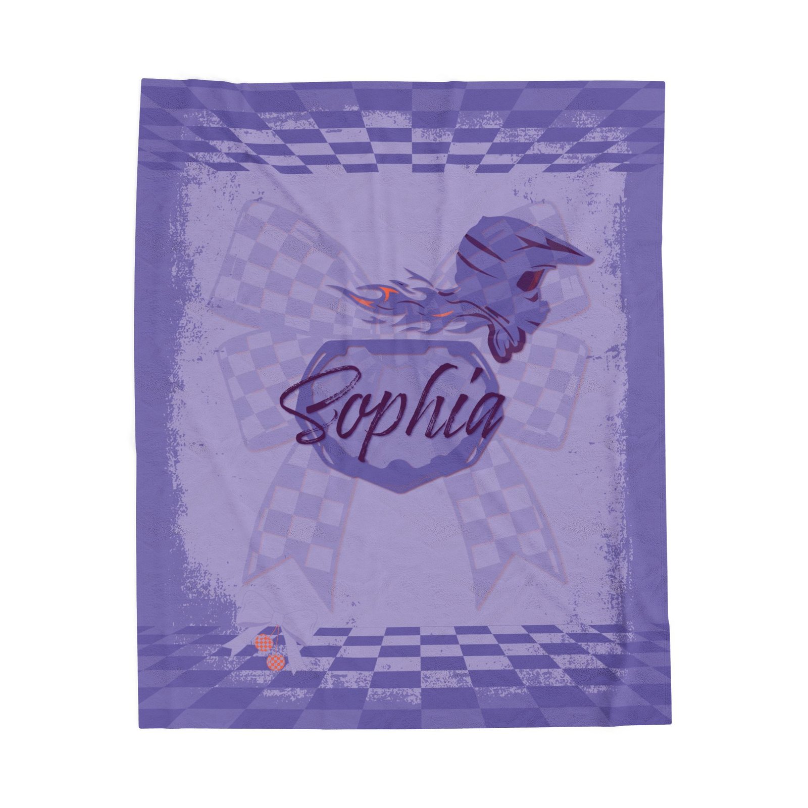 Custom Girls BMX Plush Blanket – Personalized with Name